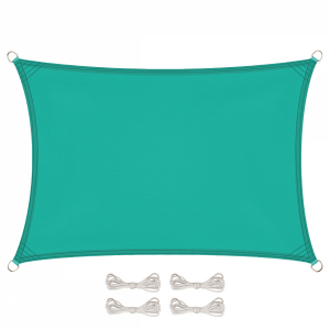 Voile d'ombrage rectangulaire - 4 x 5 m - Turquoise