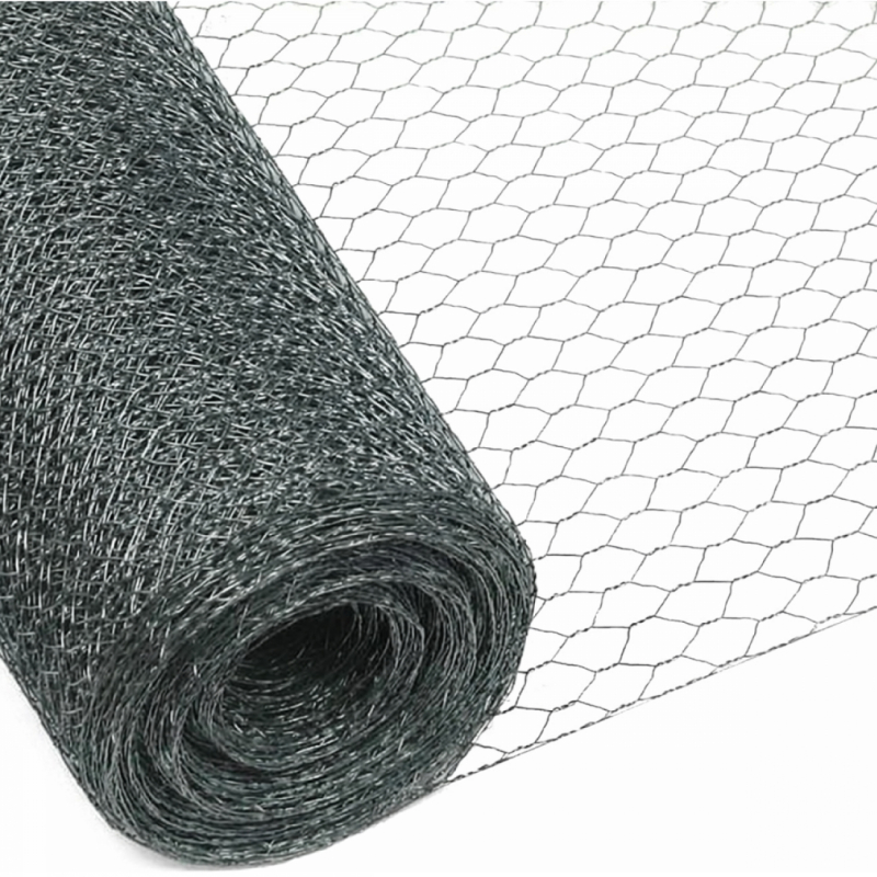 Grillage triple torsion - Maille 25 mm - 25 m x 1 m - Gris
