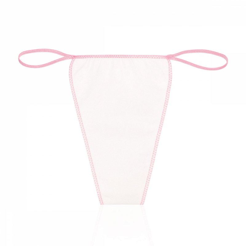 Lot de 100 strings femme jetables - Blanc