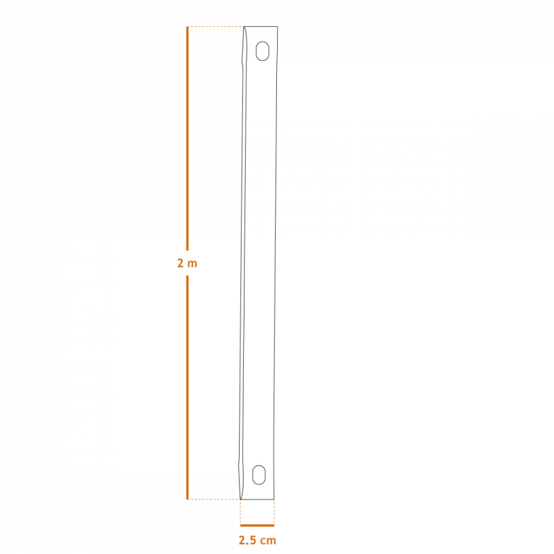 Lot de 4 piquets jambe de force pour grillage - 2 m - Vert