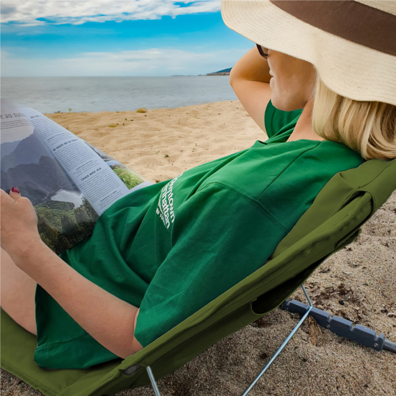 Tapis de plage avec dossier - Kaki