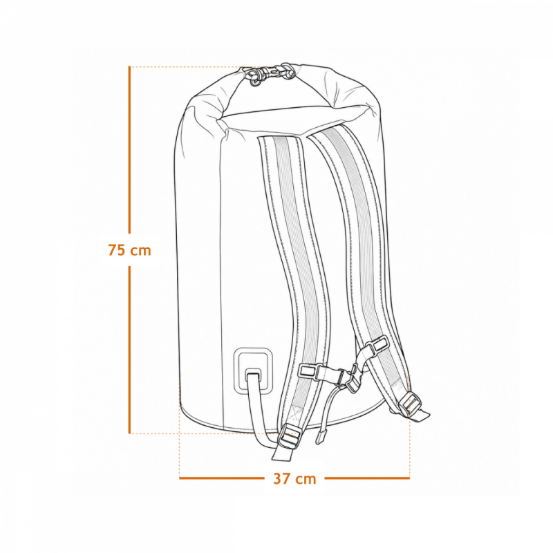 Sac étanche - 55 Litres - Noir
