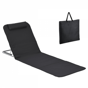 Tapis de plage avec dossier - Gris foncé