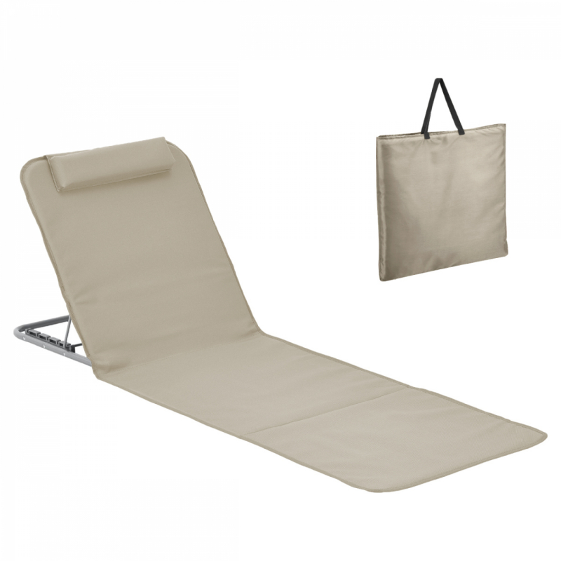 Tapis de plage avec dossier - Blanc cassé