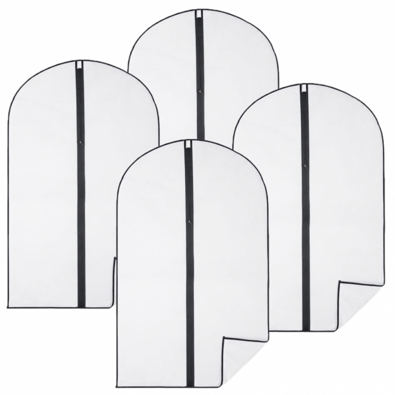 Lot de 4 housses pour vêtements - 60 x 120 cm - Transparent