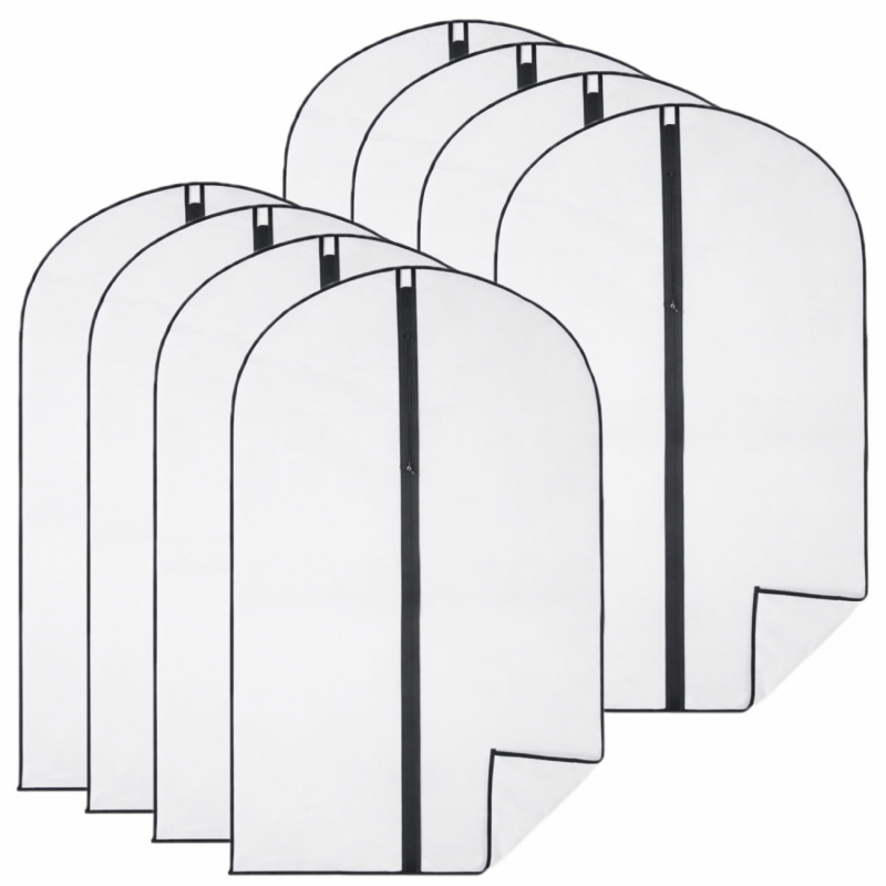 Lot de 8 housses pour vêtements - 60 x 120 cm - Transparent