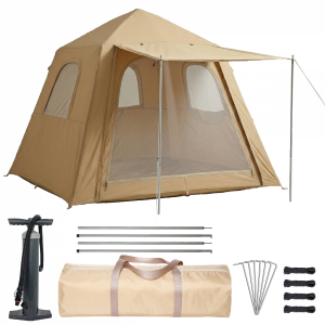 Tente gonflable - 2 personnes - Beige