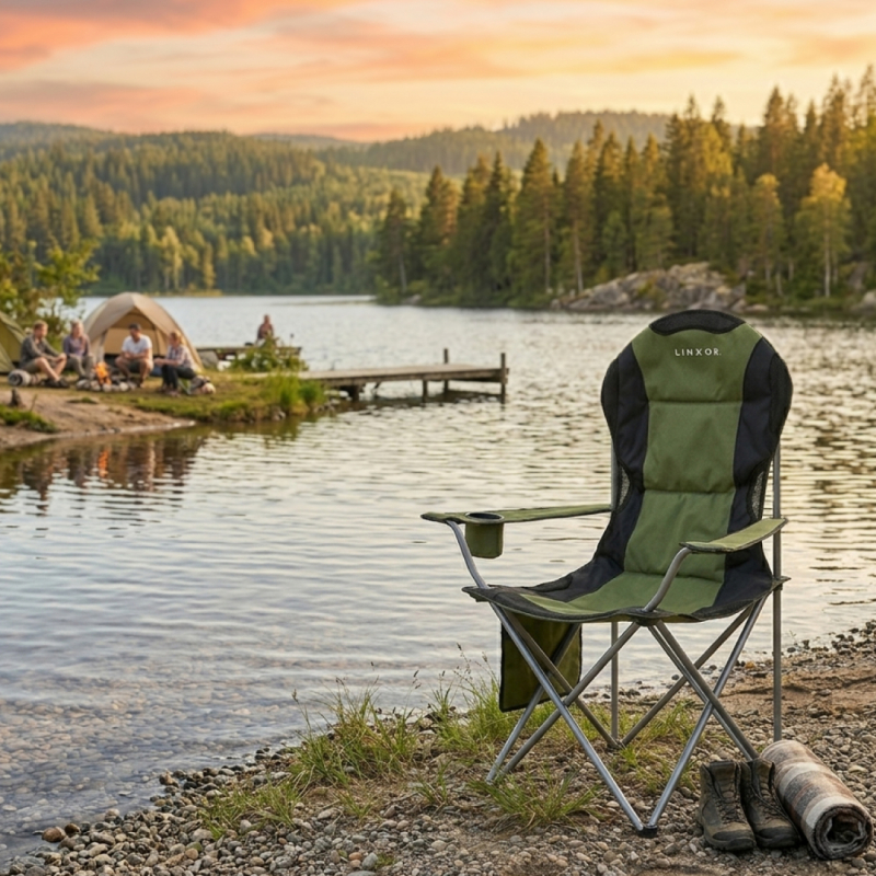 Chaise de camping pliable - Vert