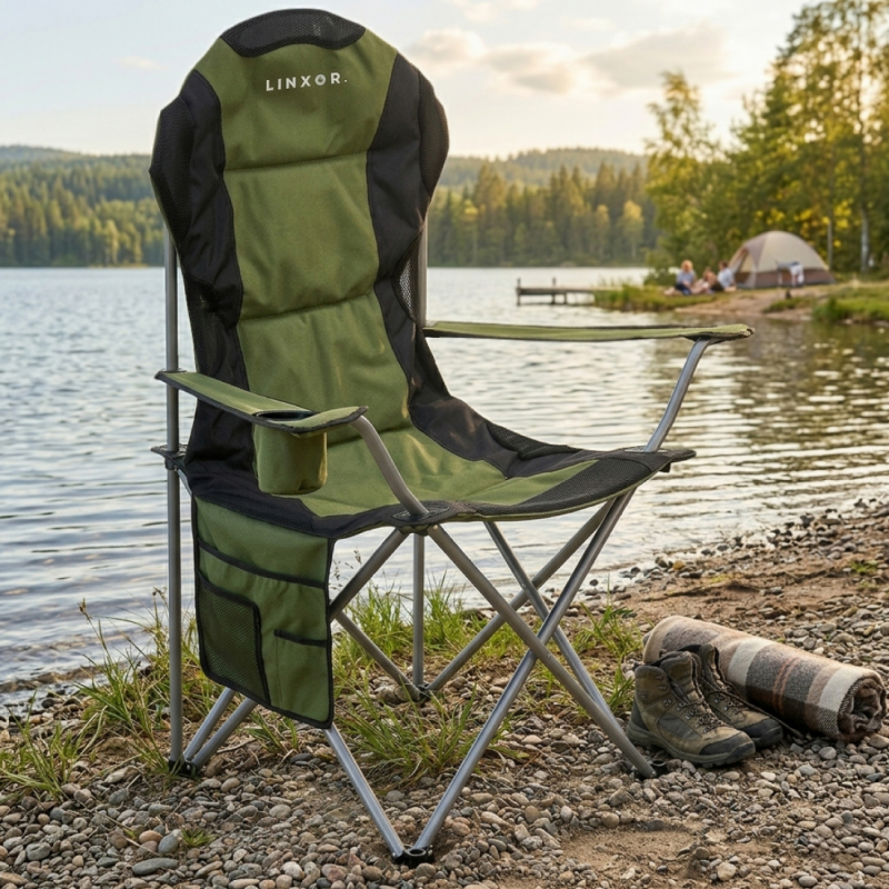 Chaise de camping pliable - Vert