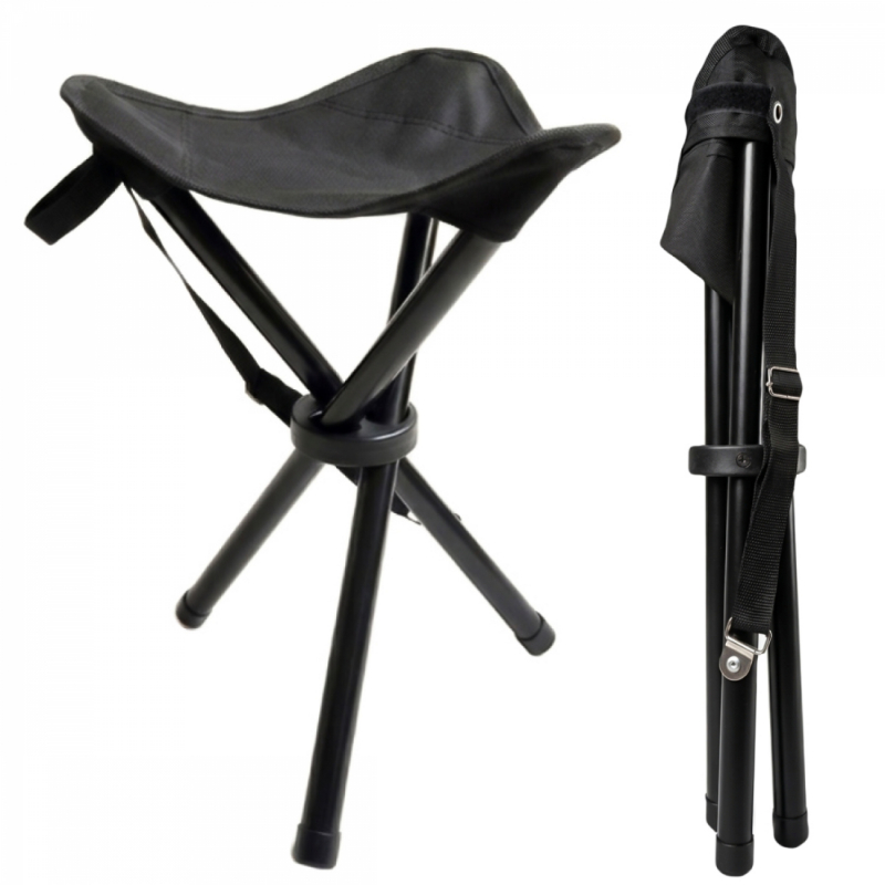 Tabouret de pêche pliable - Noir