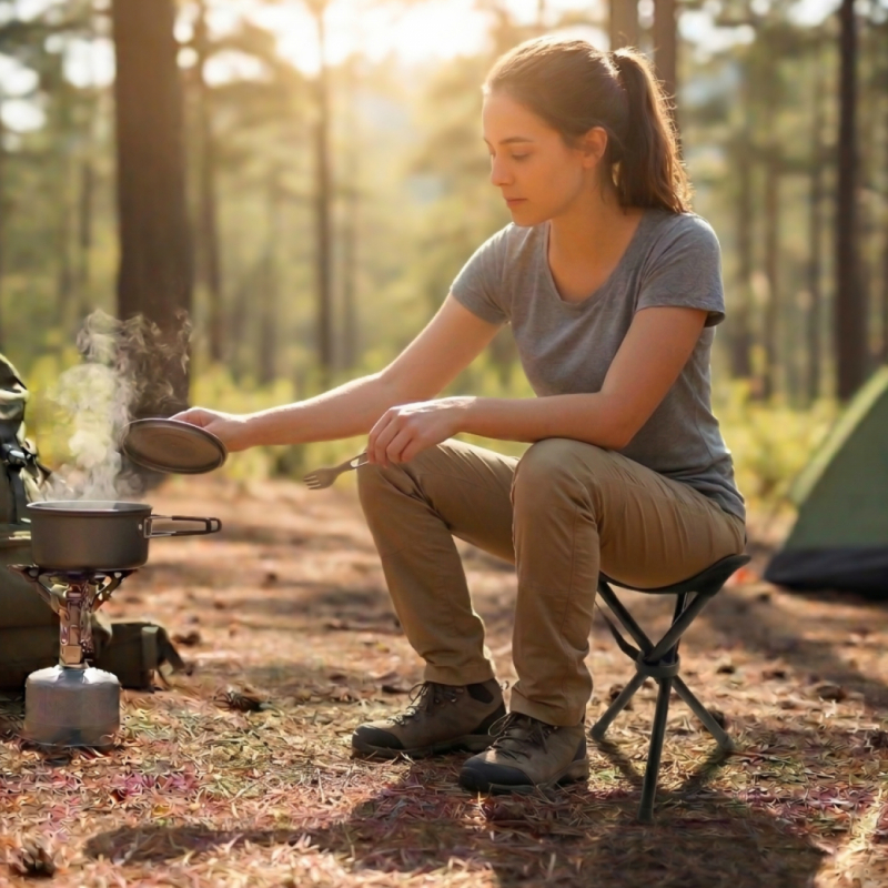 Tabouret de pêche pliable - Noir
