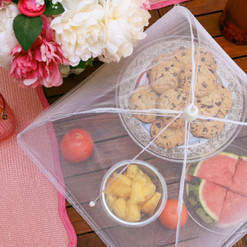 Lot de 4 cloches alimentaires pliables - 44 x 44 cm