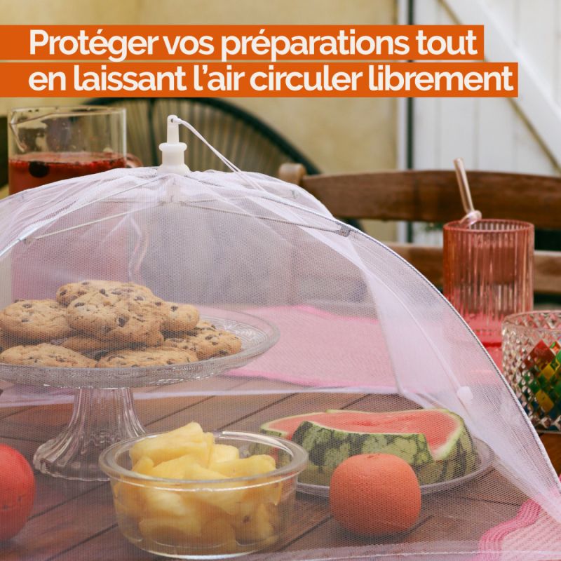 Lot de 4 cloches alimentaires pliables - 44 x 44 cm