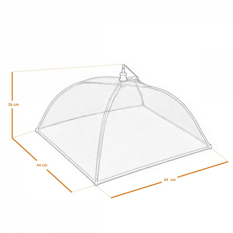 Lot de 6 cloches alimentaires pliables - 44 x 44 cm