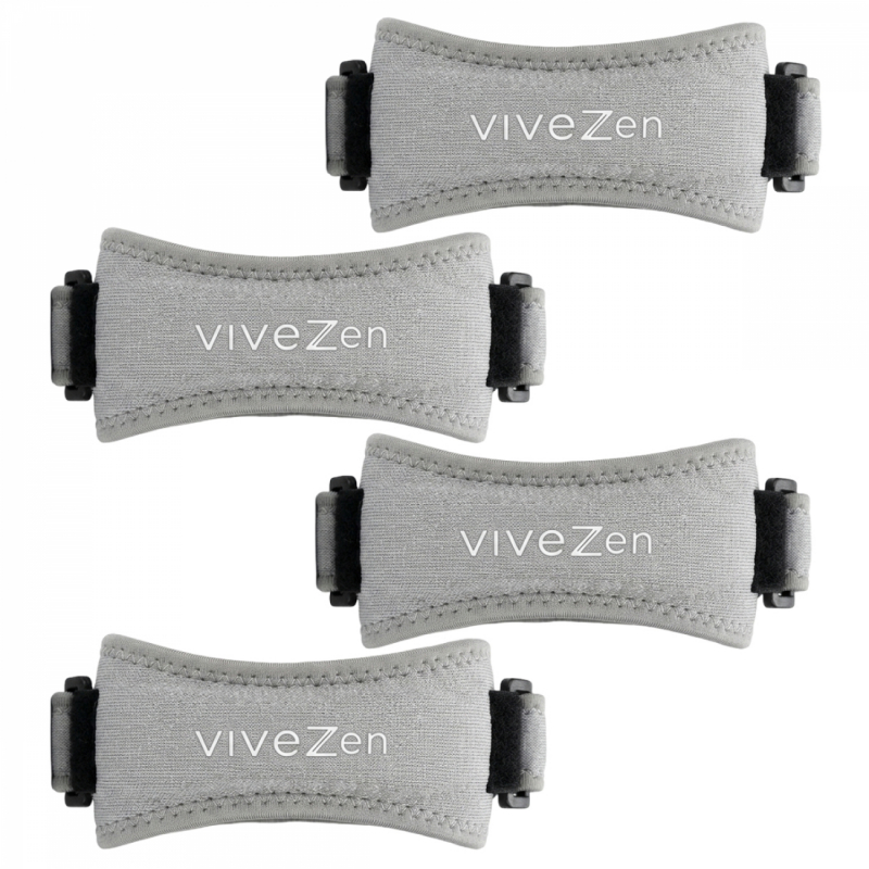 Lot de 4 sangles de soutien pour genoux - Gris