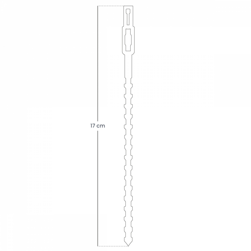 Lot de 600 attaches crantées pour plantes - 17 cm - Vert