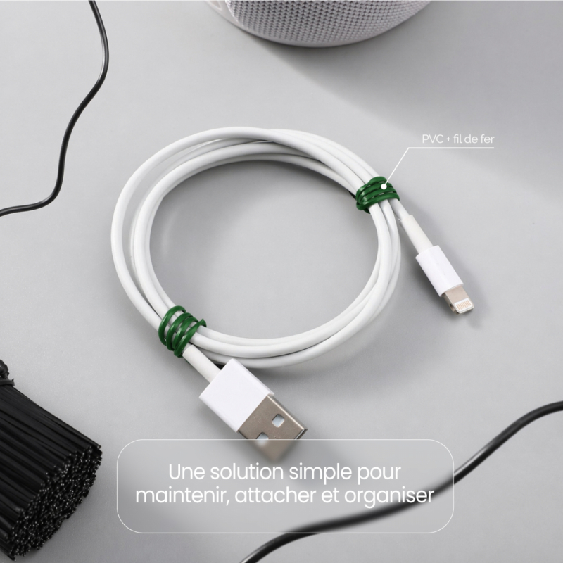 Lot de 400 attaches de torsion - Vert