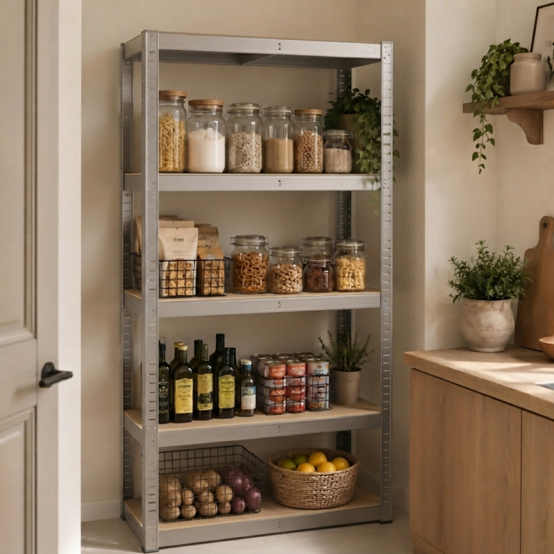 Étagère de stockage métallique - 180 x 90 x 40 cm - Gris