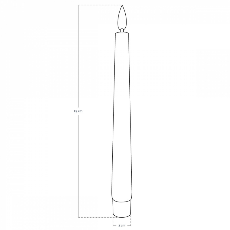 Lot de 6 bougies chandelier à LED - Cire