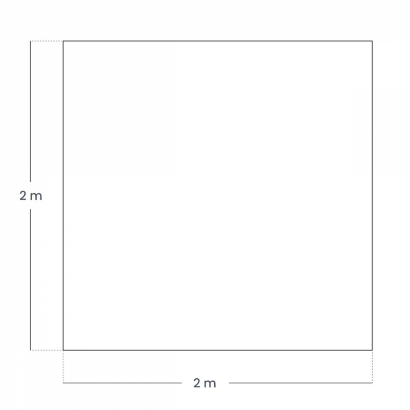 Bâche de ramassage des déchets verts - 2 x 2 m - Gris