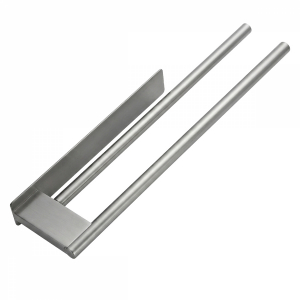 Porte serviettes adhésif - 2 barres - Chrome
