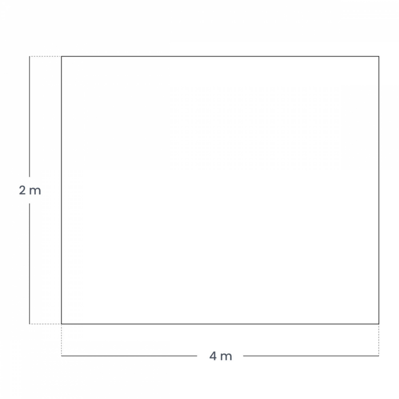 Bâche de ramassage des déchets verts - 2 x 4 m - Gris