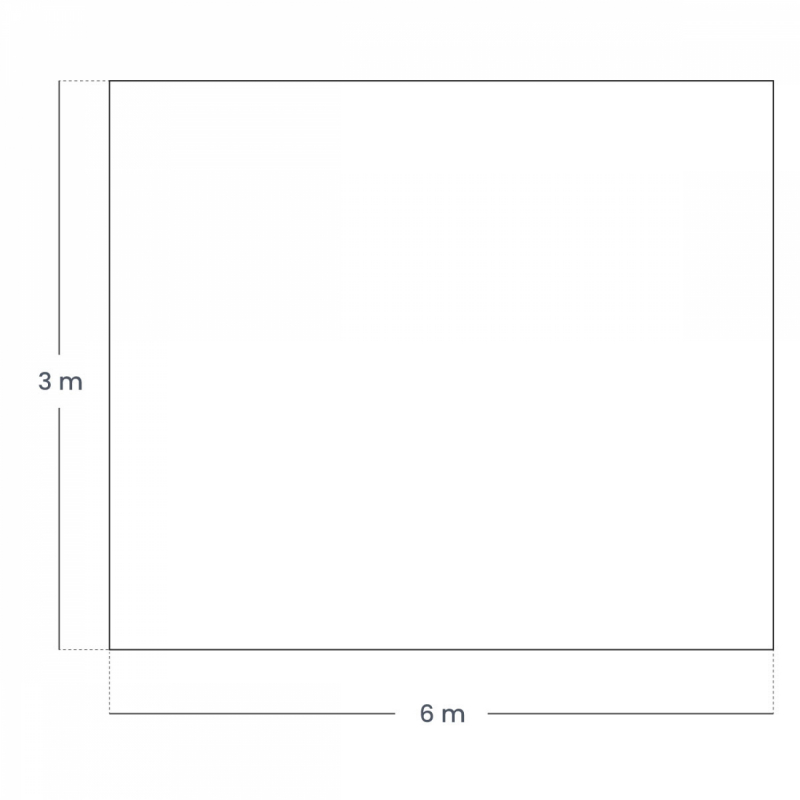 Bâche de ramassage des déchets verts - 3 x 6 m - Gris