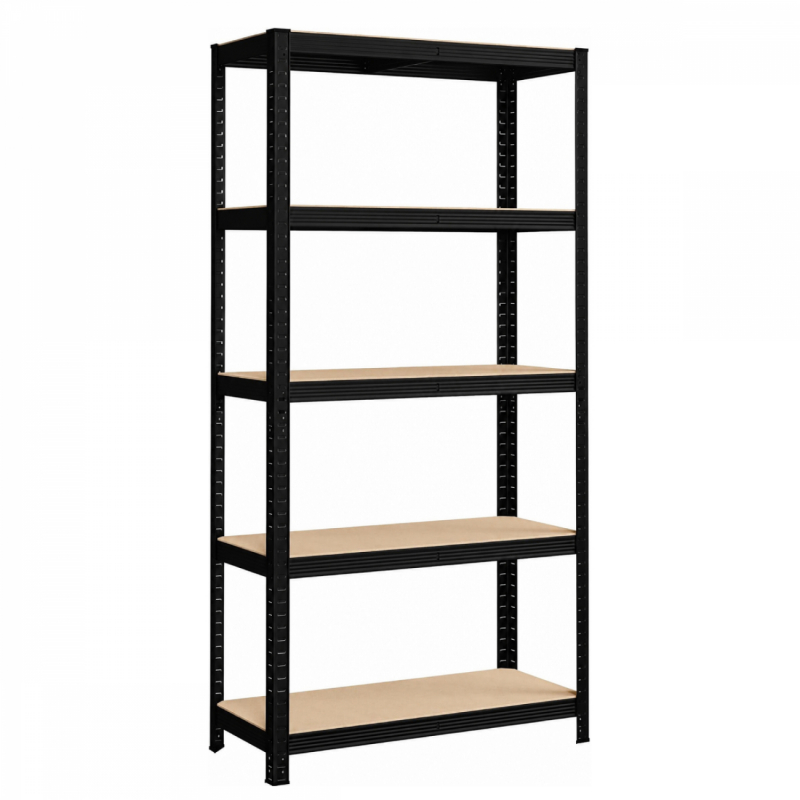 Étagère de stockage métallique - 180 x 110 x 40 cm - Noir