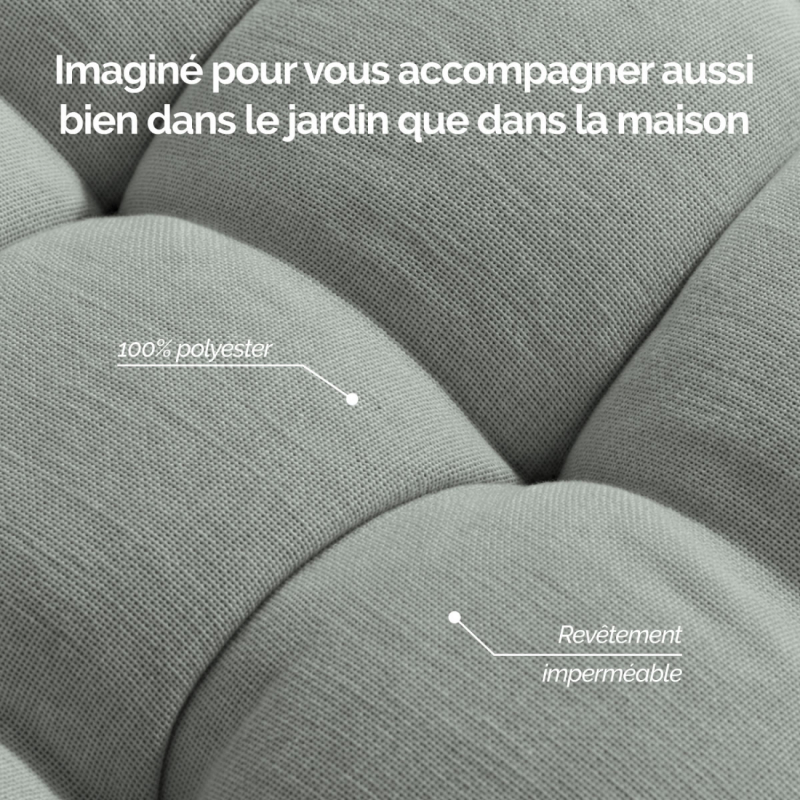 Coussin de sol - 45 x 45 cm - Gris clair