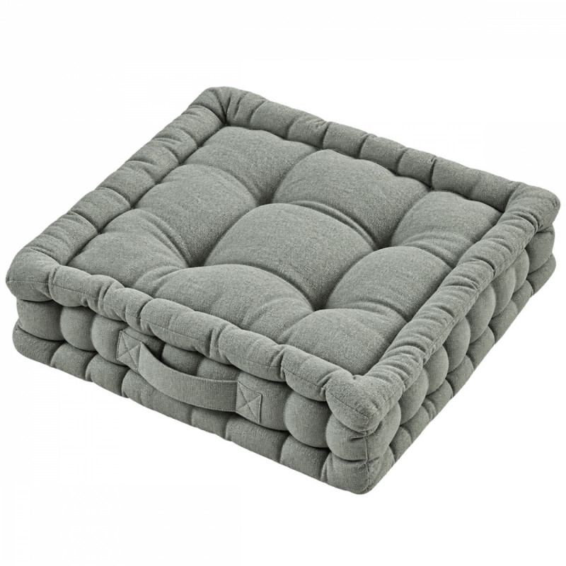 Coussin de sol - 45 x 45 cm - Gris clair