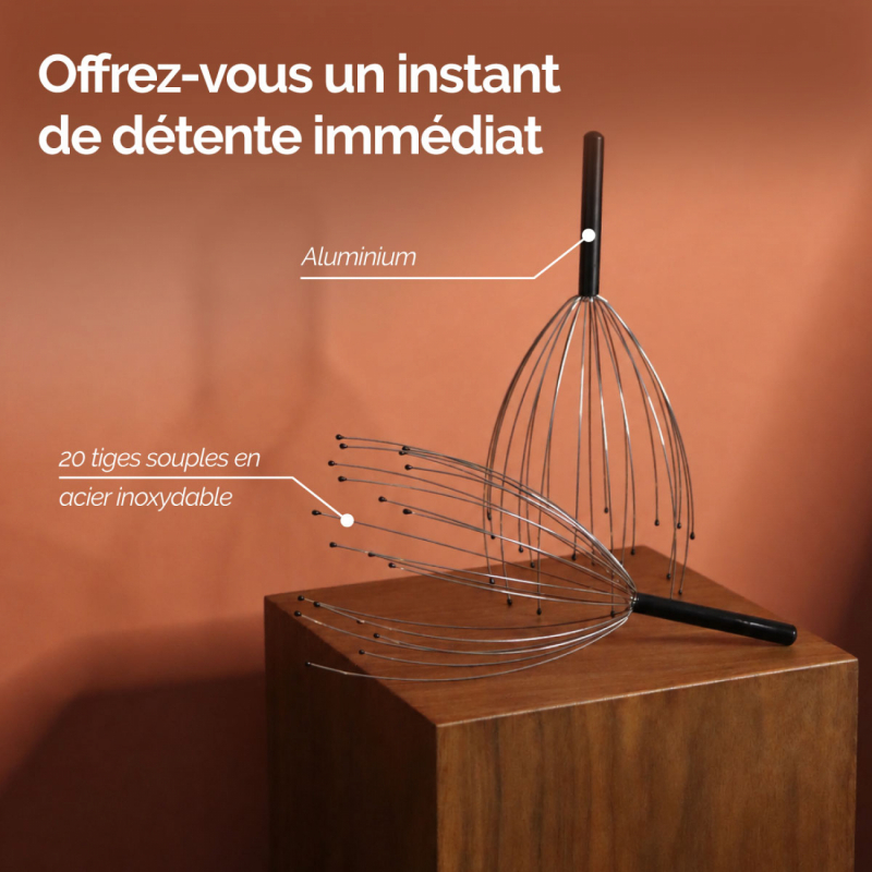 Lot de 2 masseurs de tête - Noir