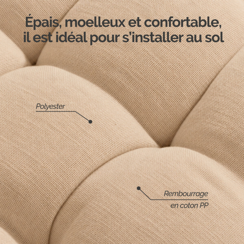Matelas de sol - 60 x 120 cm - Beige
