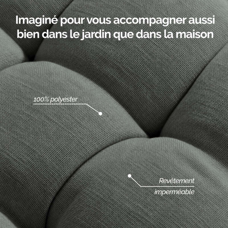 Coussin de sol - 45 x 45 cm - Gris foncé