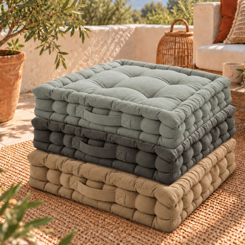 Coussin de sol - 45 x 45 cm - Gris foncé