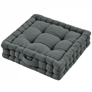 Coussin de sol - 45 x 45 cm - Gris foncé