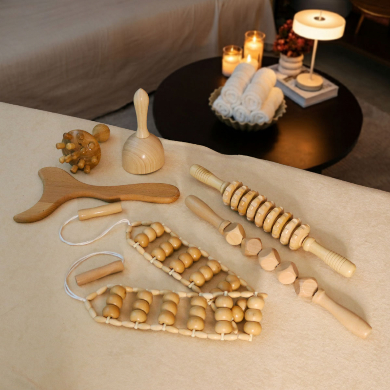 Kit de madérothérapie en bois - 6 pièces