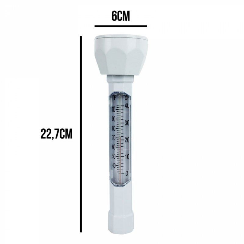 Thermomètre flottant pour piscine - Blanc