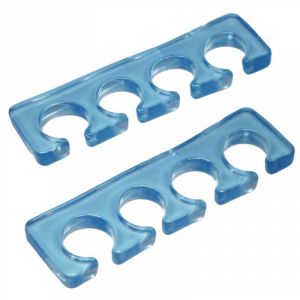 Paire de séparateurs d'orteils en silicone - Bleu