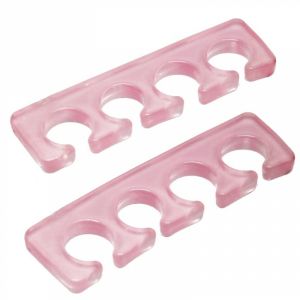 Paire de séparateurs d'orteils en silicone - Rose