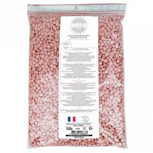 Cire à épiler recyclable en pastilles - Sachet de 1 Kg - Rose