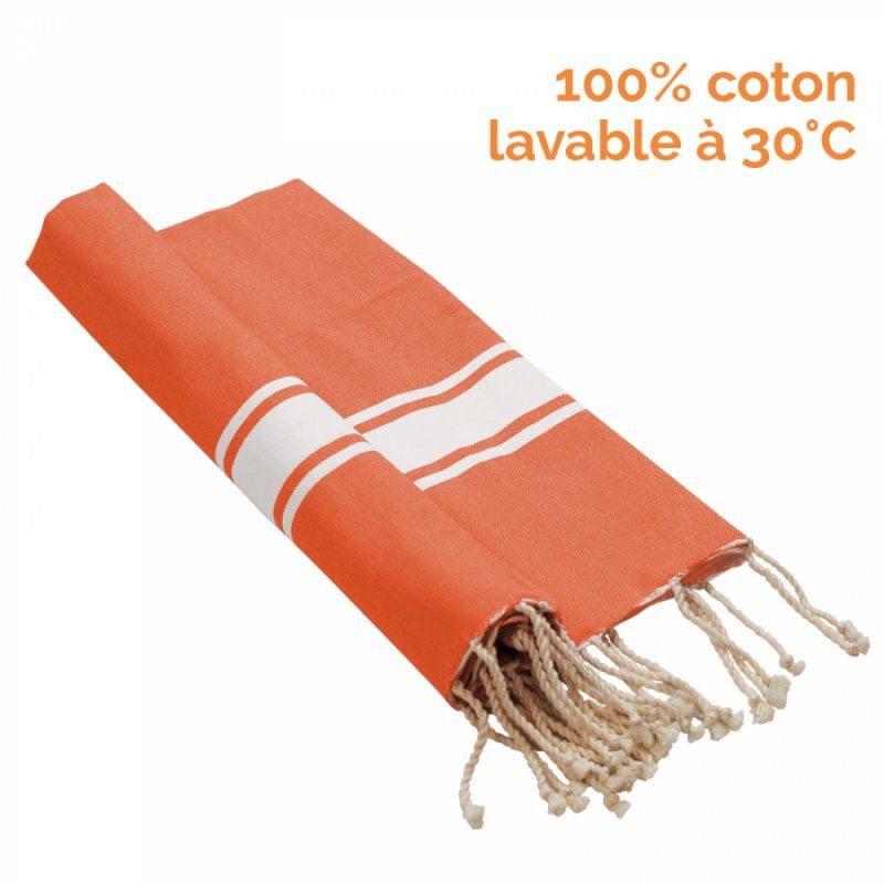 Fouta bande simple - Orange