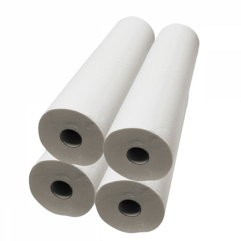 Lot de 4 draps d'examen gaufré - 70cm x 42m - 34g/m2