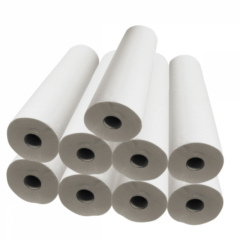 Lot de 9 draps d'examen gaufré - 60cm x 50m - 34g/m2