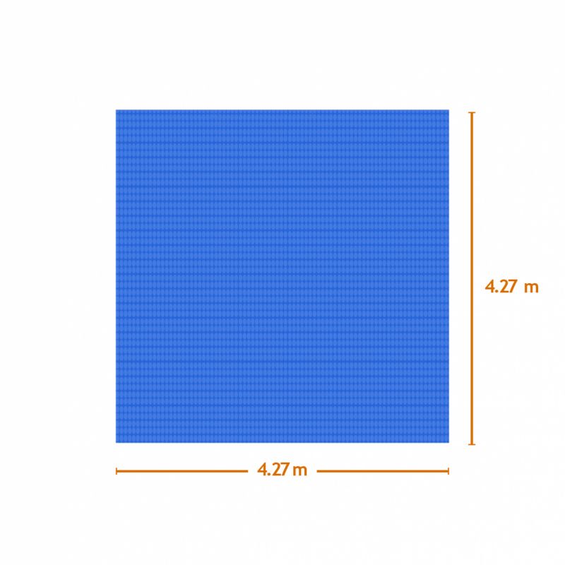 Bâche à bulles carrée 4,27 x 4,27 m - 180 Microns - Bleu
