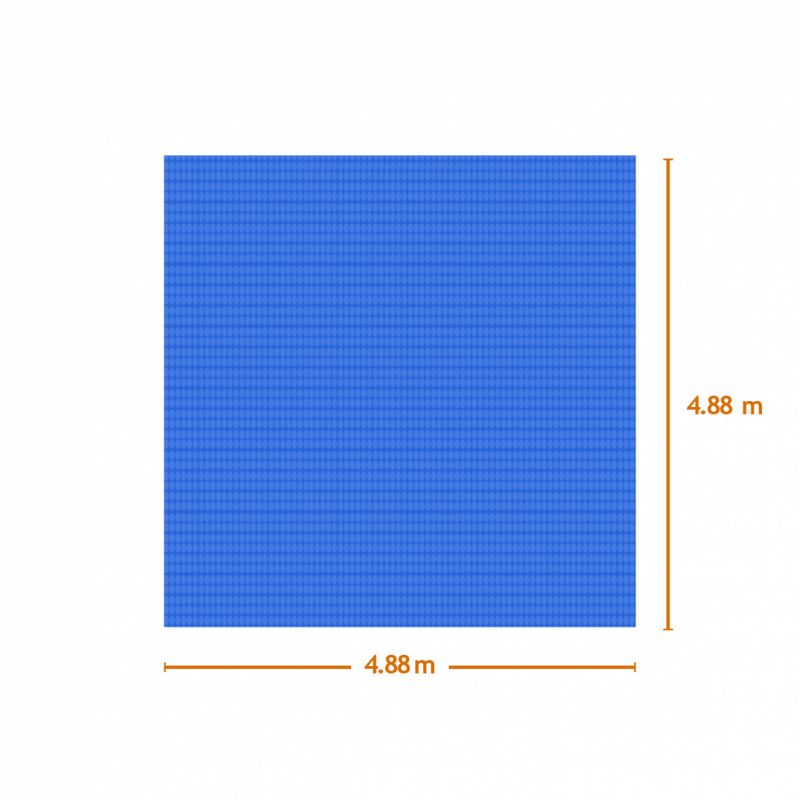 Bâche à bulles carrée 4,88 x 4,88 m - 180 Microns - Bleu
