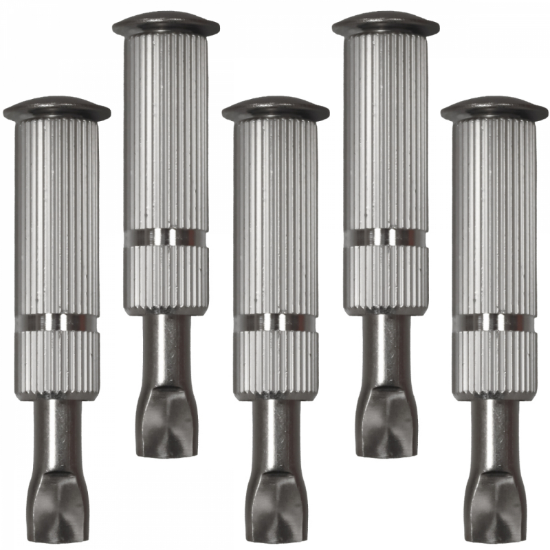 Lot de 5 pitons douilles escamotables en inox