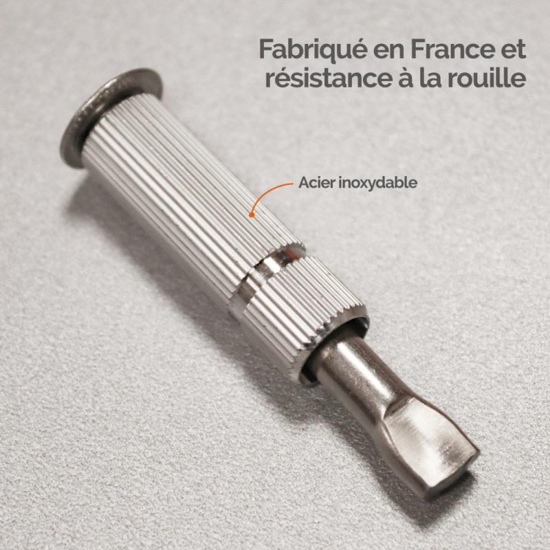 Lot de 5 pitons douilles escamotables en inox