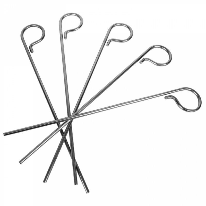 Lot de 5 pitons fixes inox gazon - 29 cm