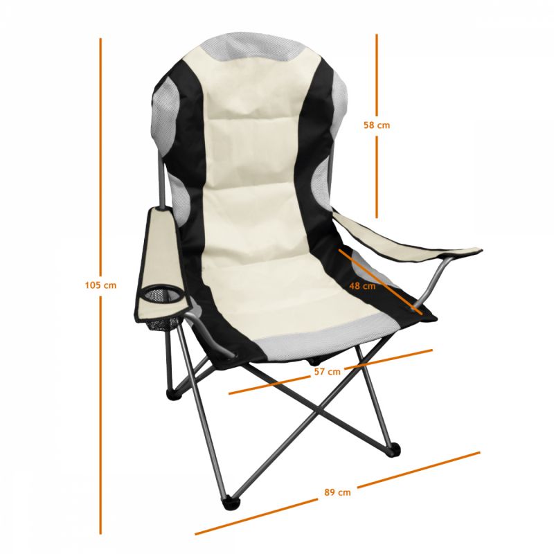 Chaise de camping pliable - Beige