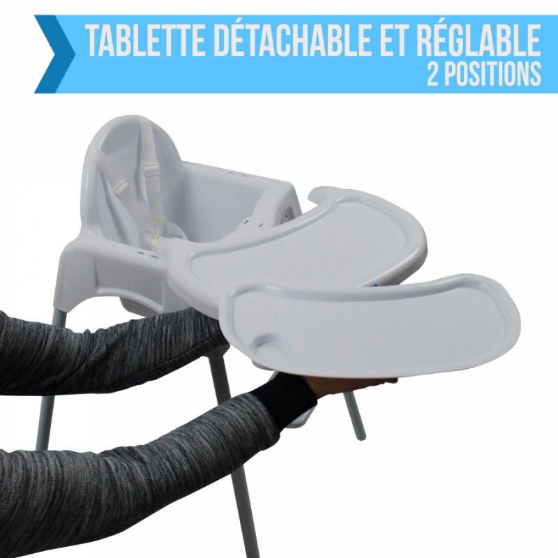 Chaise haute Délice - Blanc